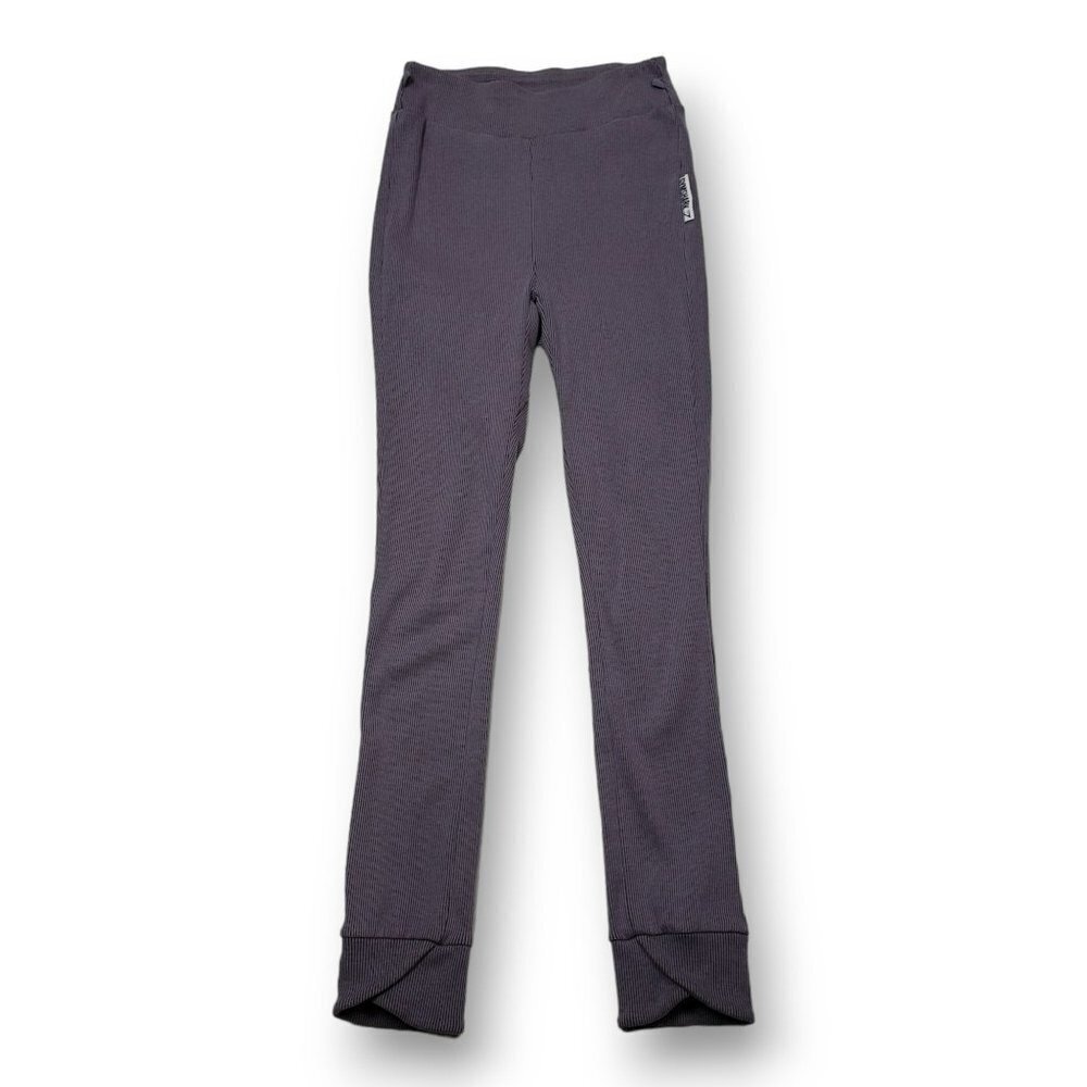 Gymshark Ribbed Slounge Jogger Pants Womens Small Purple Tulip Hem Pull On